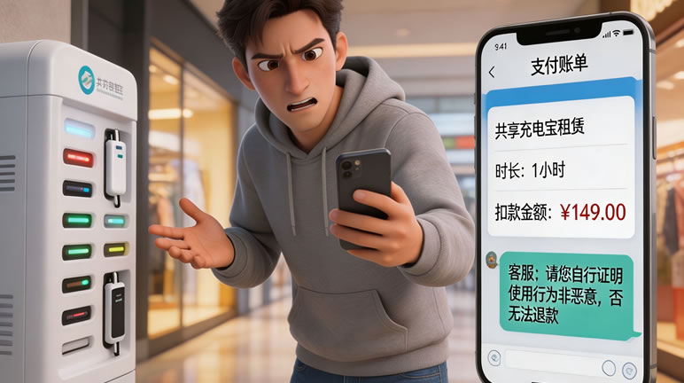 借个充电宝，扣费149元还要