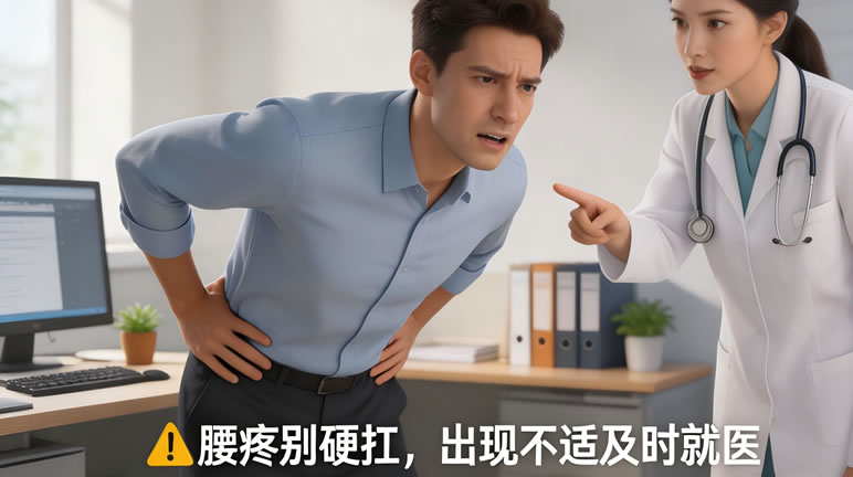 腰疼别硬扛！出现这些情况，别犹豫，赶紧去医院