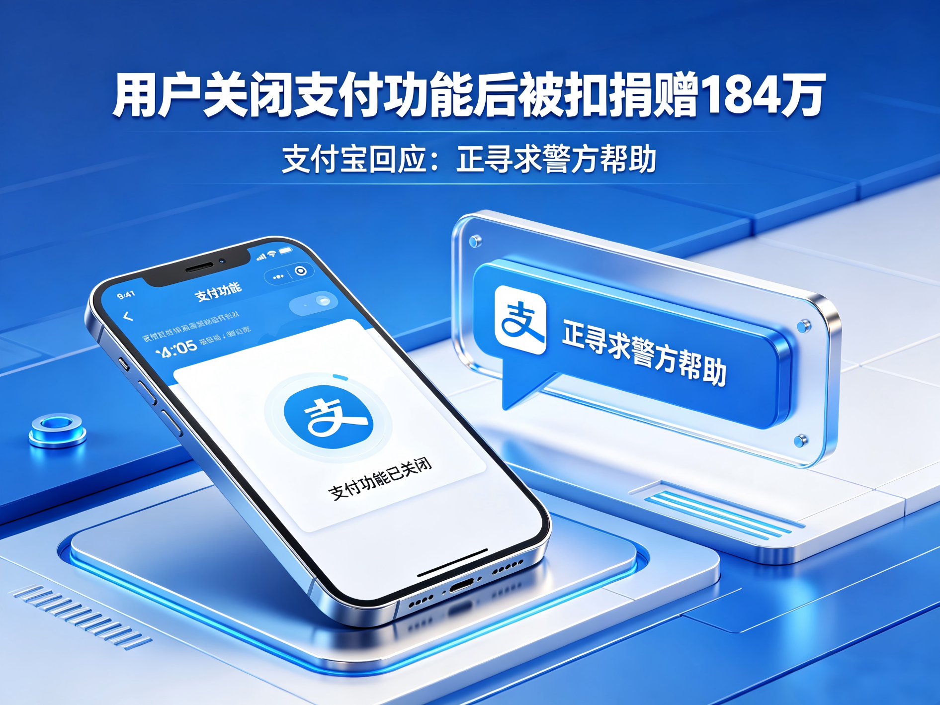关闭支付功能后仍被扣184万？支付宝：不排除违法犯罪可能，已报警