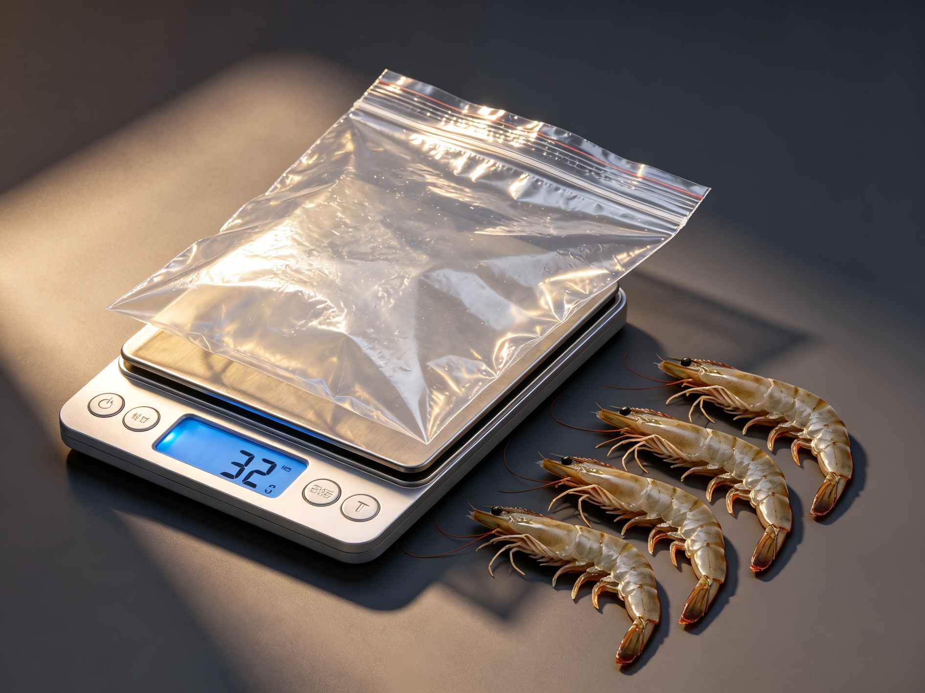 加厚塑料袋不去皮，等于32只河虾