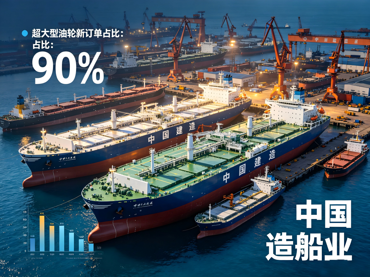 中国船企横扫全球超大型油轮订单，市场份额飙升至90%