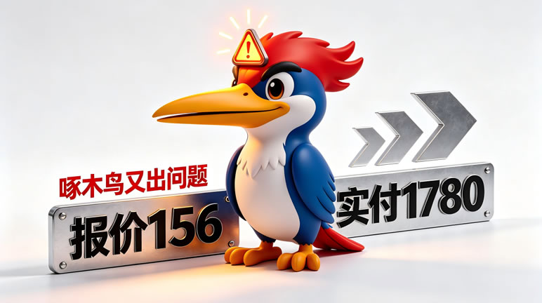 报价156元实付1780元，南昌张女士遭遇