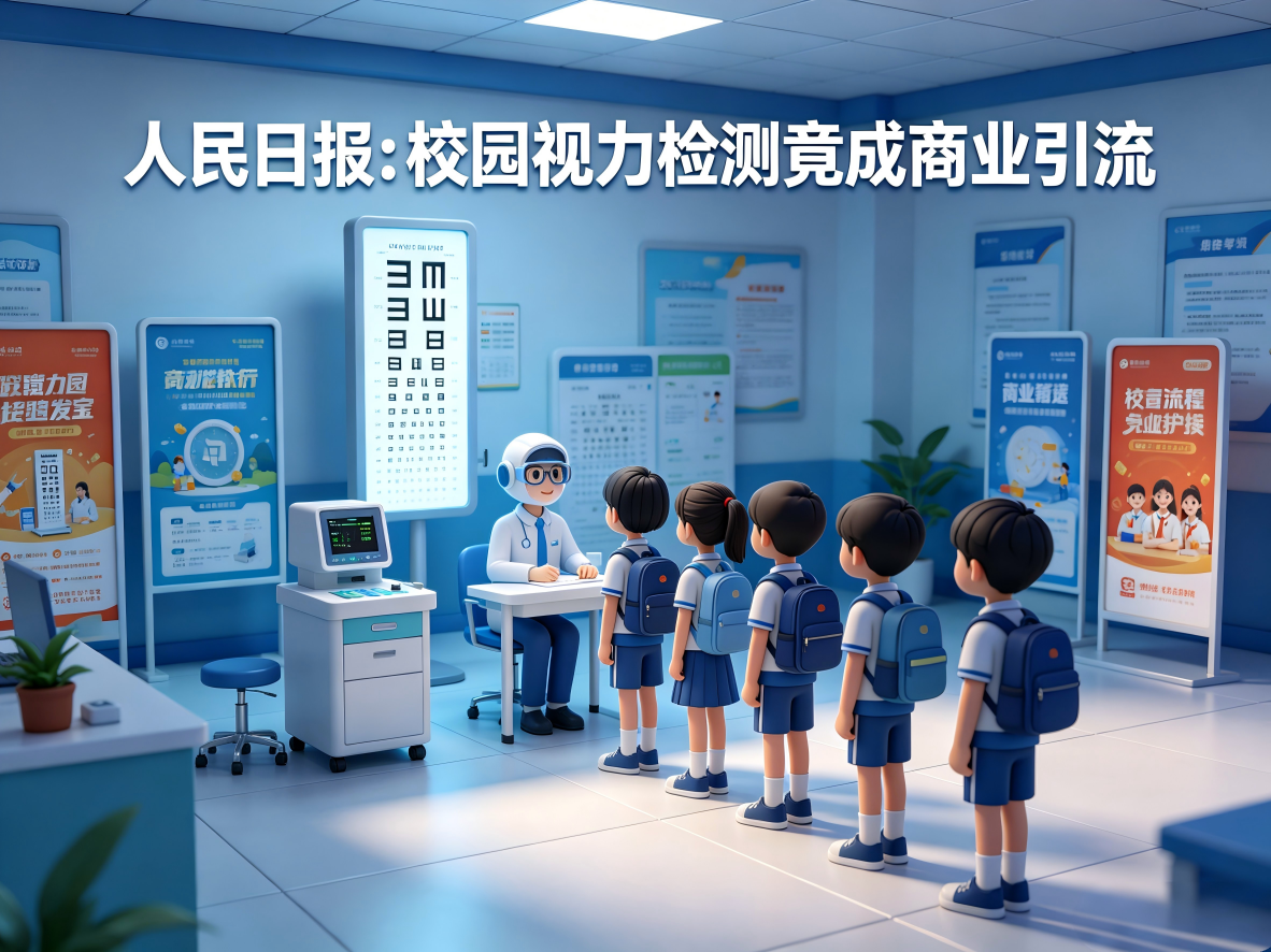 部分中小学视力筛查变味：检测报告直推眼镜店，护眼公益谁在买单？