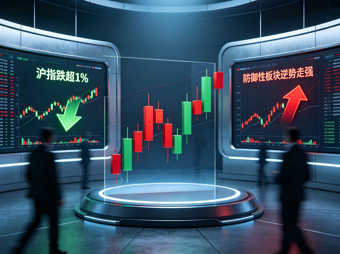 沪指跌超1% 防御性板块逆势走强