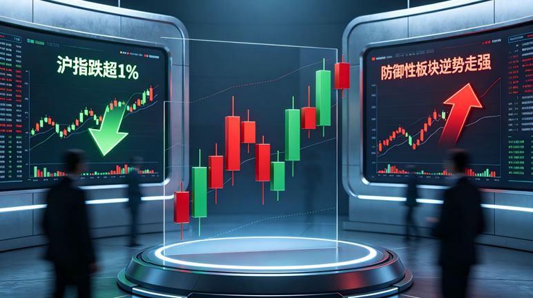 沪指跌超1% 防御性板块逆势走强