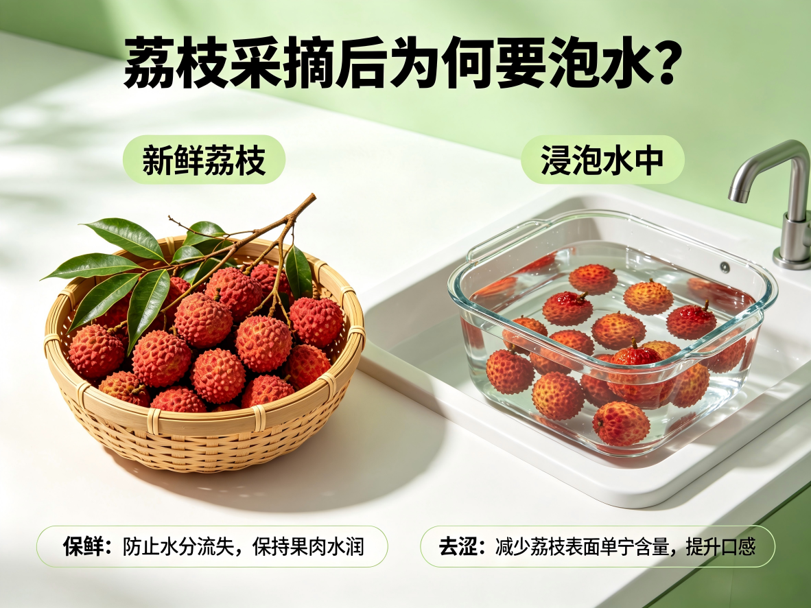荔枝采摘后为何要泡水？果农道出保鲜